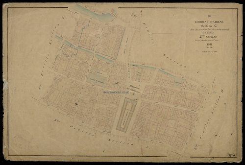 Plan du cadastre napoléonien - Amiens : Nord de la Ville intra-muros (Le), G4
