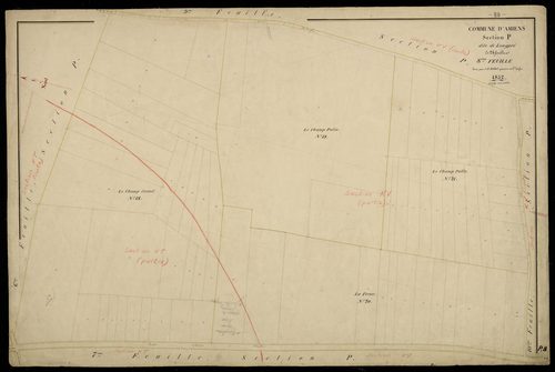 Plan du cadastre napoléonien - Amiens : Longpré, P8