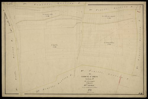 Plan du cadastre napoléonien - Amiens : Longpré, P10