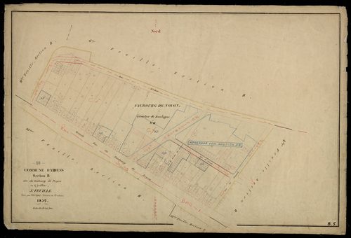 Plan du cadastre napoléonien - Amiens : Faubourg de Noyon (Le), B5