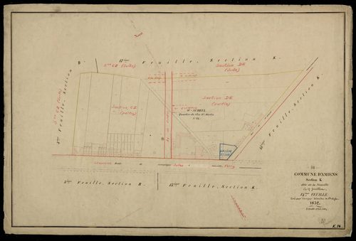 Plan du cadastre napoléonien - Amiens : Neuville (La), K14