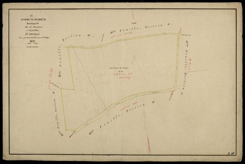 Plan du cadastre napoléonien - Amiens : Montières, O17