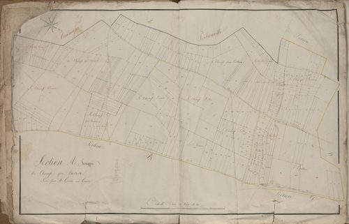 Plan du cadastre napoléonien - Atlas cantonal - Amiens : Champ qui Traverse (Le), A