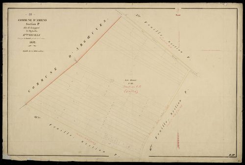 Plan du cadastre napoléonien - Amiens : Longpré, P17
