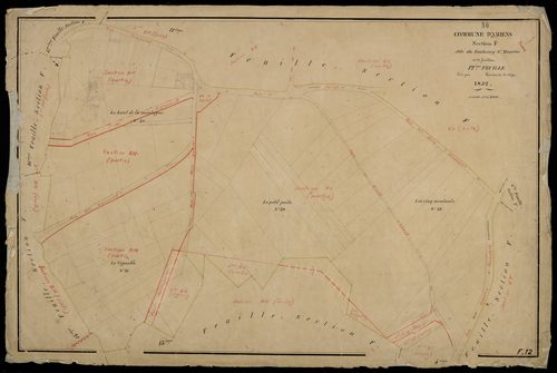 Plan du cadastre napoléonien - Amiens : Faubourg Saint Maurice (Le), F12