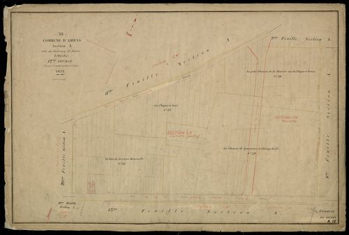 Plan du cadastre napoléonien - Amiens : Faubourg Saint Pierre (Le), A12