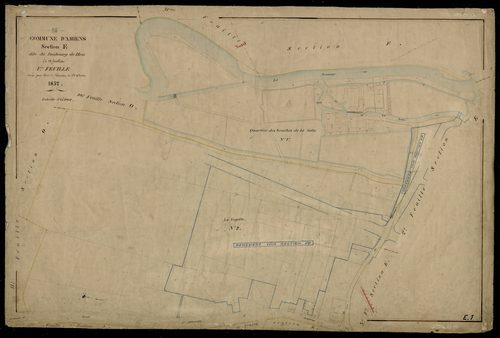 Plan du cadastre napoléonien - Amiens : Faubourg de Hem (Le), E1