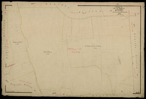 Plan du cadastre napoléonien - Amiens : Montières, O21