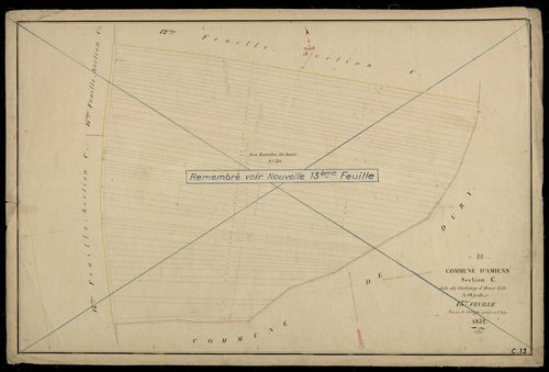 Plan du cadastre napoléonien - Amiens : Faubourg d'Henri-Ville (Le), C13
