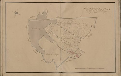 Plan du cadastre napoléonien - Atlas cantonal - Amiens : Chef Lieu (Le) ; Petit Rivery (Le), M