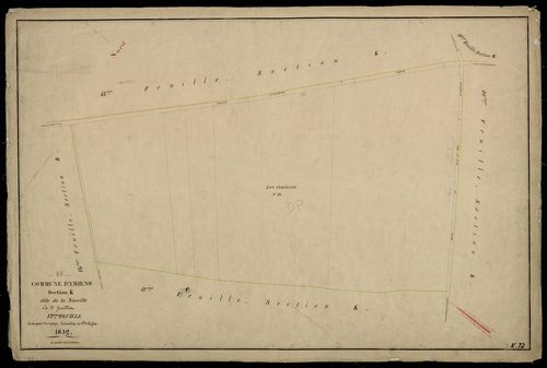 Plan du cadastre napoléonien - Amiens : Neuville (La), K12
