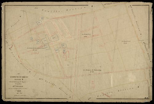 Plan du cadastre napoléonien - Amiens : Faubourg de Noyon (Le), B14