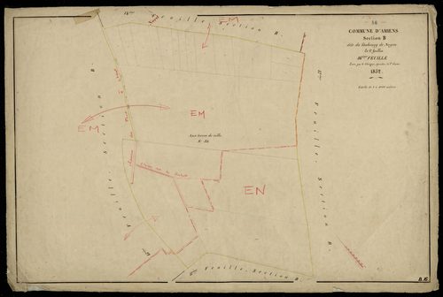 Plan du cadastre napoléonien - Amiens : Faubourg de Noyon (Le), B16