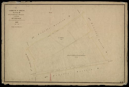 Plan du cadastre napoléonien - Amiens : Faubourg de Beauvais (Le), D16