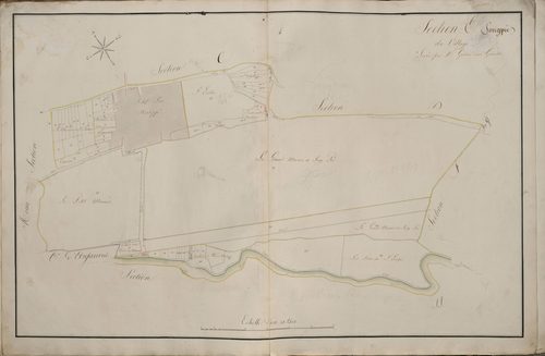 Plan du cadastre napoléonien - Atlas cantonal - Amiens : Village(Le), E