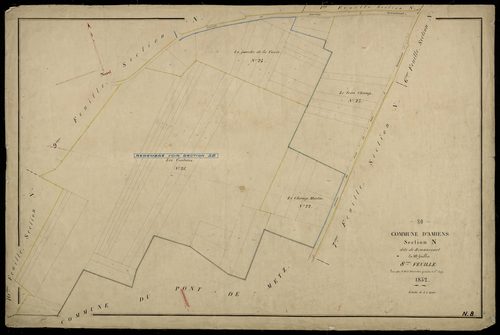 Plan du cadastre napoléonien - Amiens : Renancourt, N8