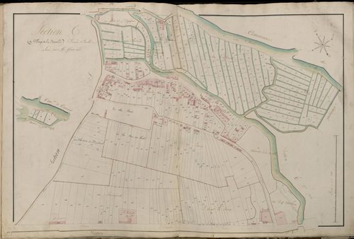 Plan du cadastre napoléonien - Atlas cantonal - Amiens : Village (Le), T1