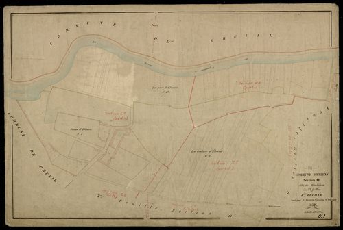 Plan du cadastre napoléonien - Amiens : Montières, O1