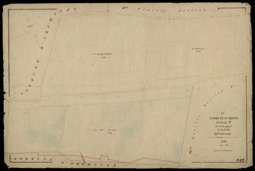 Plan du cadastre napoléonien - Amiens : Longpré, P23