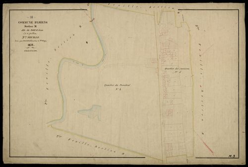 Plan du cadastre napoléonien - Amiens : Petit-Saint-Jean (Le), M3