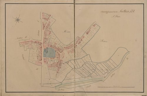 Plan du cadastre napoléonien - Atlas cantonal - Amiens : Saint-Pierre, M développée