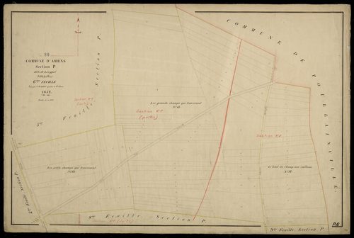 Plan du cadastre napoléonien - Amiens : Longpré, P6