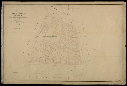 Plan du cadastre napoléonien - Amiens : Sud de la Ville intra-muros (Le), I4