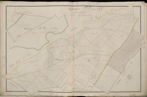 Plan du cadastre napoléonien - Atlas cantonal - Amiens : Renancourt, FF1 et GG