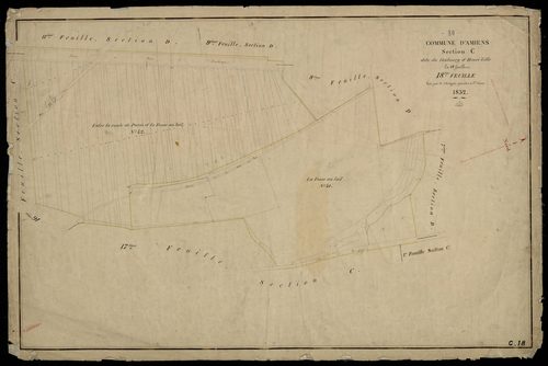Plan du cadastre napoléonien - Amiens : Faubourg d'Henri-Ville (Le), C18