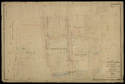 Plan du cadastre napoléonien - Amiens : Faubourg de Noyon (Le), B9