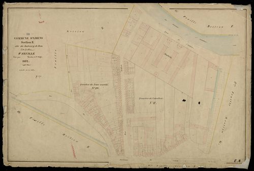 Plan du cadastre napoléonien - Amiens : Faubourg de Hem (Le), E8