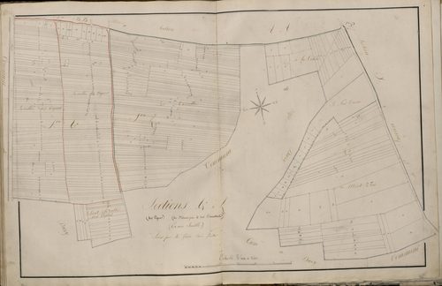 Plan du cadastre napoléonien - Atlas cantonal - Amiens : Vignes (Les) ; Mont-Joie (Le) ; Terrettes (Les), et et Z