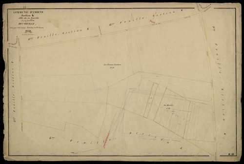 Plan du cadastre napoléonien - Amiens : Neuville (La), K10