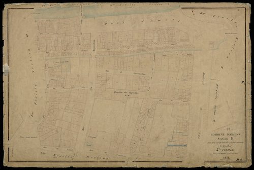 Plan du cadastre napoléonien - Amiens : Est de la Ville intra-muros (L'), H4
