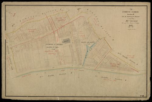 Plan du cadastre napoléonien - Amiens : Faubourg Saint Maurice (Le), F16