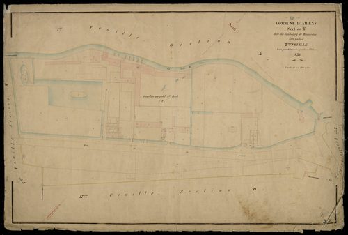 Plan du cadastre napoléonien - Amiens : Faubourg de Beauvais (Le), D2