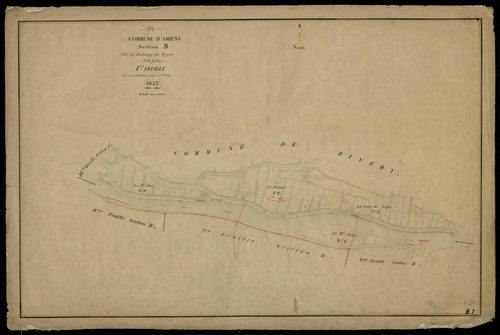 Plan du cadastre napoléonien - Amiens : Faubourg de Noyon (Le), B1