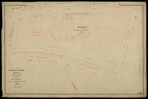 Plan du cadastre napoléonien - Amiens : Montières, O12