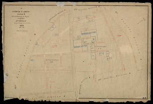 Plan du cadastre napoléonien - Amiens : Faubourg de Noyon (Le), B3