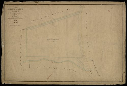 Plan du cadastre napoléonien - Amiens : Faubourg de Beauvais (Le), D1