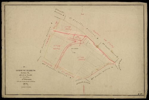 Plan du cadastre napoléonien - Amiens : Neuville (La), K17