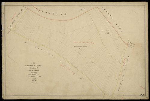 Plan du cadastre napoléonien - Amiens : Longpré, P9