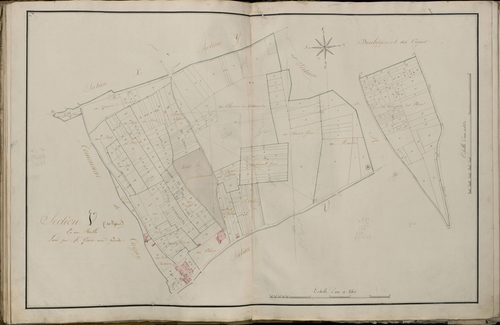 Plan du cadastre napoléonien - Atlas cantonal - Amiens : Vignes (Les), V et V développée
