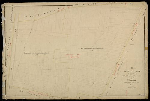 Plan du cadastre napoléonien - Amiens : Faubourg Saint Maurice (Le), F3