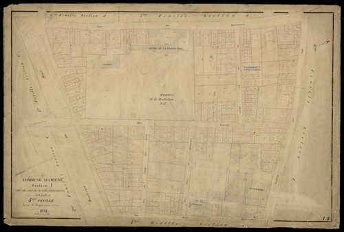 Plan du cadastre napoléonien - Amiens : Sud de la Ville intra-muros (Le), I5