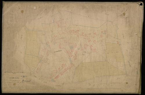 Plan du cadastre napoléonien - Andechy : B2 et partie de B1 développée