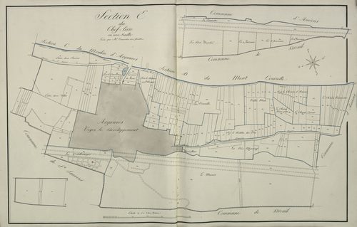 Plan du cadastre napoléonien - Argoeuves : Chef Lieu (Le), E