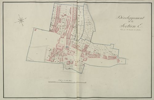 Plan du cadastre napoléonien - Argoeuves : Chef Lieu (Le), E développée