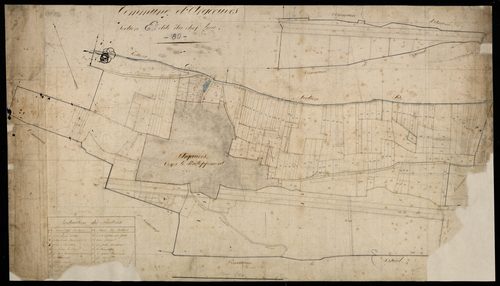 Plan du cadastre napoléonien - Argoeuves : Chef-lieu (Le), E