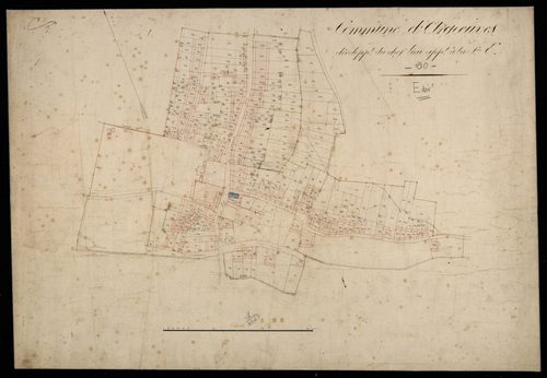 Plan du cadastre napoléonien - Argoeuves : Chef-lieu (Le), E développée